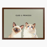 Custom Watercolor Two Pet Portrait
