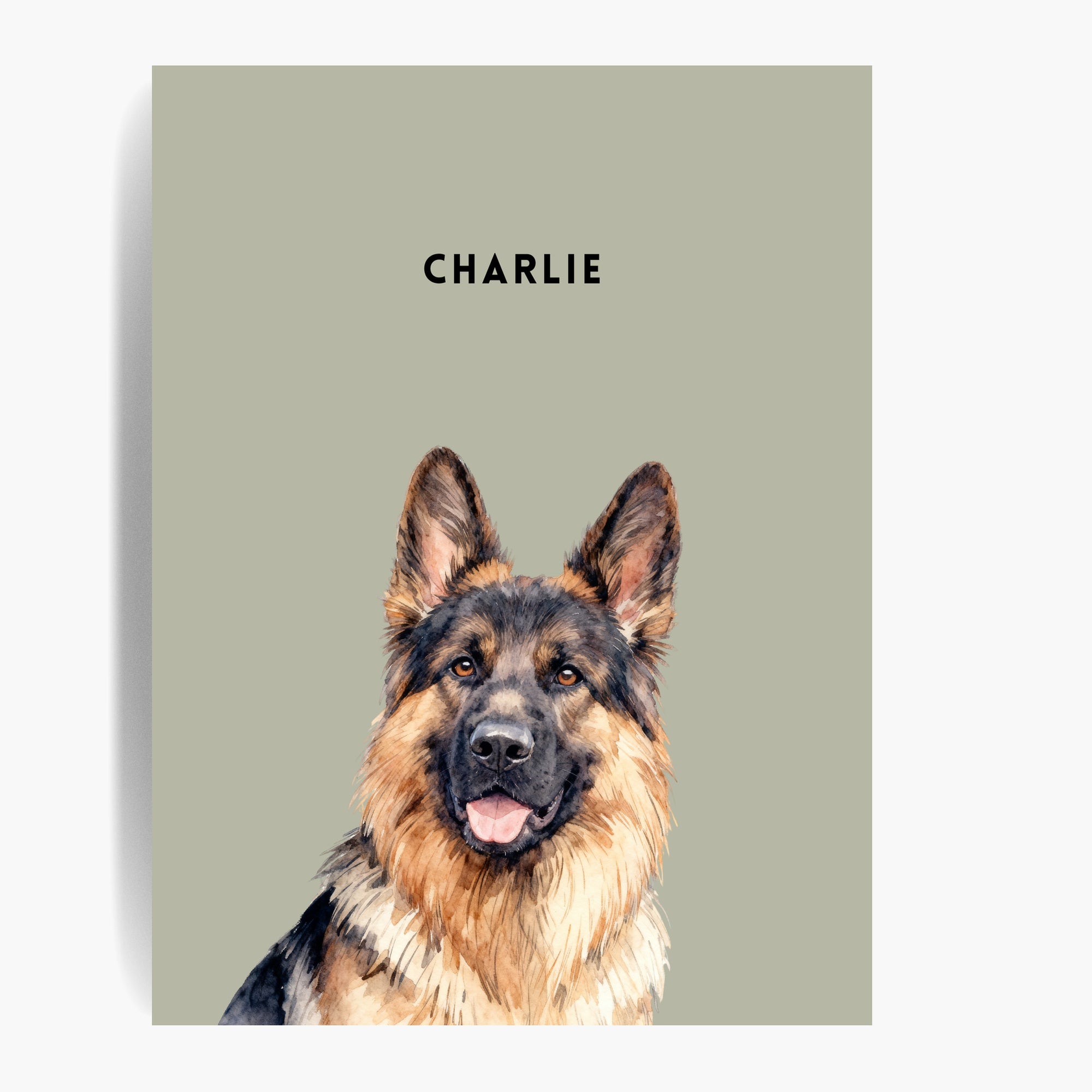 Custom Watercolor One Pet Portrait