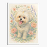 Spring Floral Custom Pet Portrait