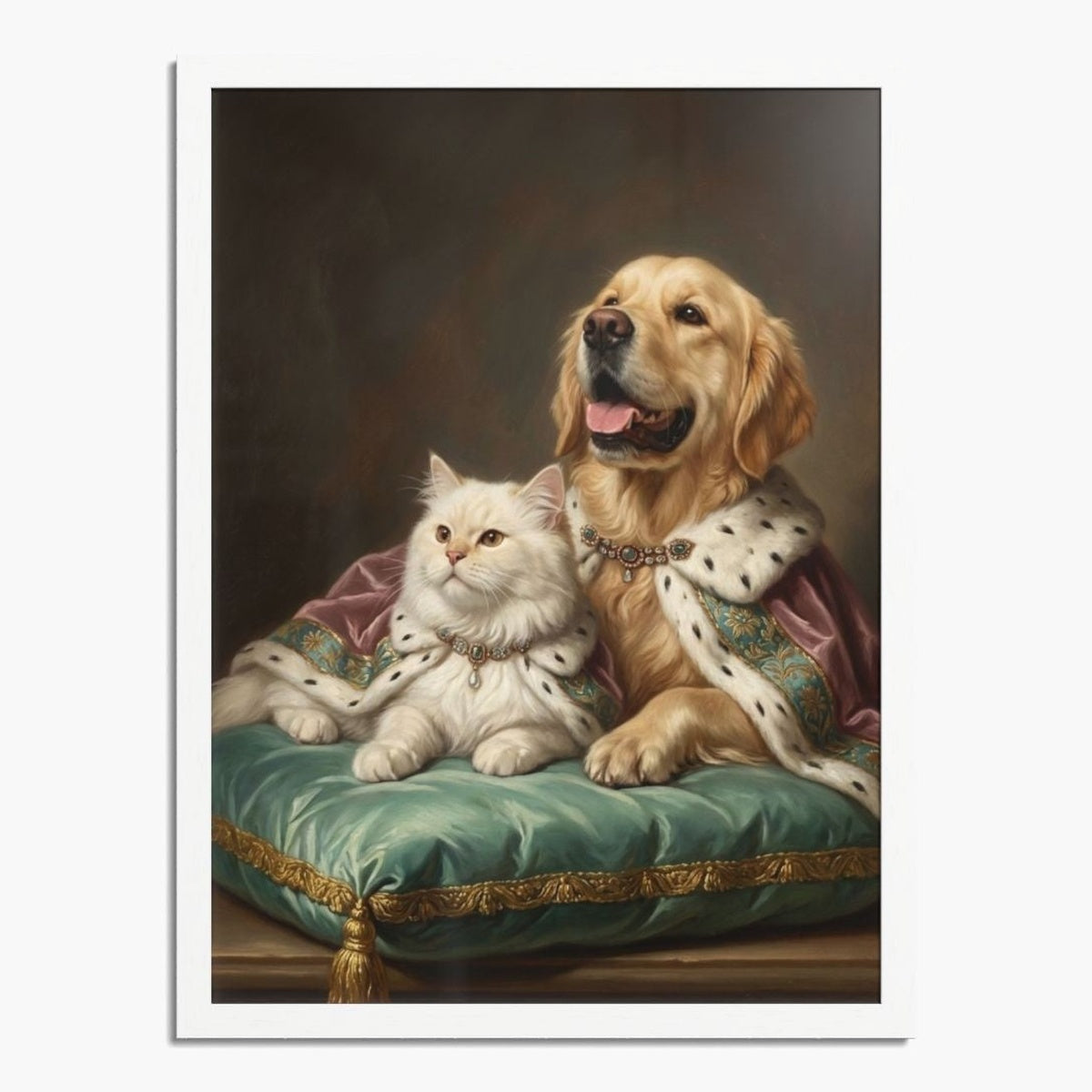 Aristocratic Custom Two Pet Portrait
