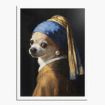 Pearl Earring Custom Pet Portrait