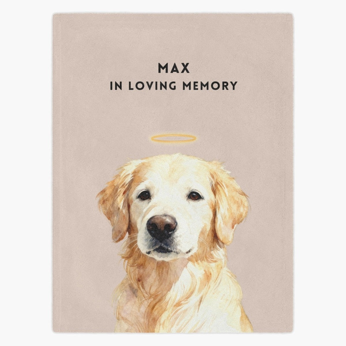 Memorial Custom Pet Blanket with Halo