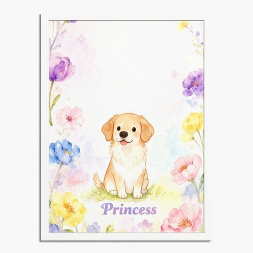 Cartoon Watercolor Custom Pet Portrait
