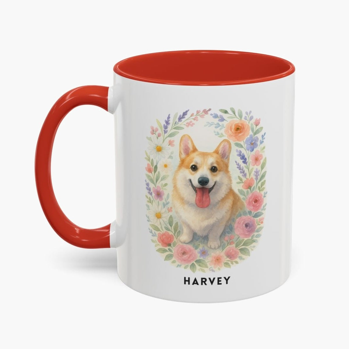 Custom Floral Pet Colorful Mug