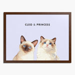 Custom Watercolor Two Pet Portrait