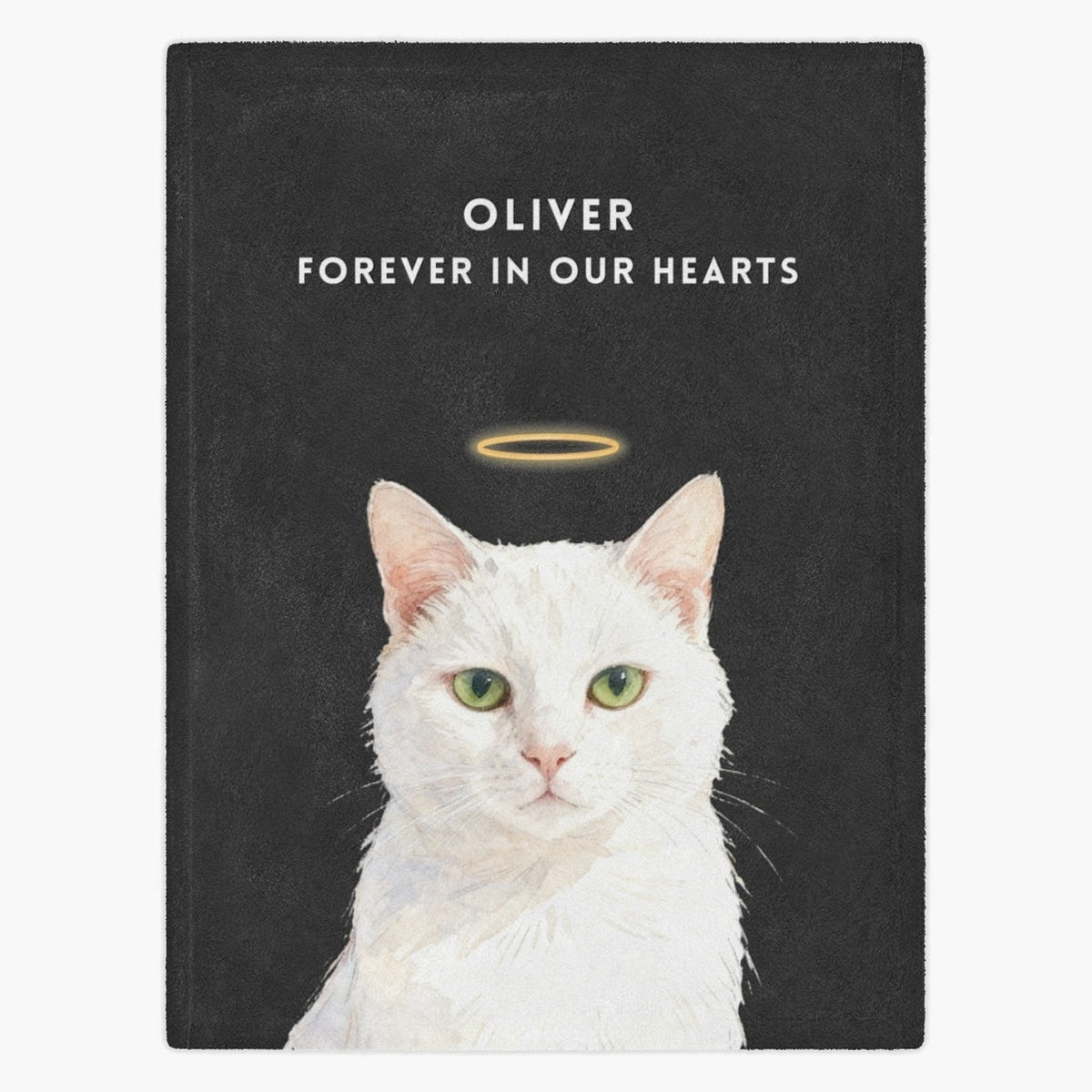 Memorial Custom Pet Blanket with Halo