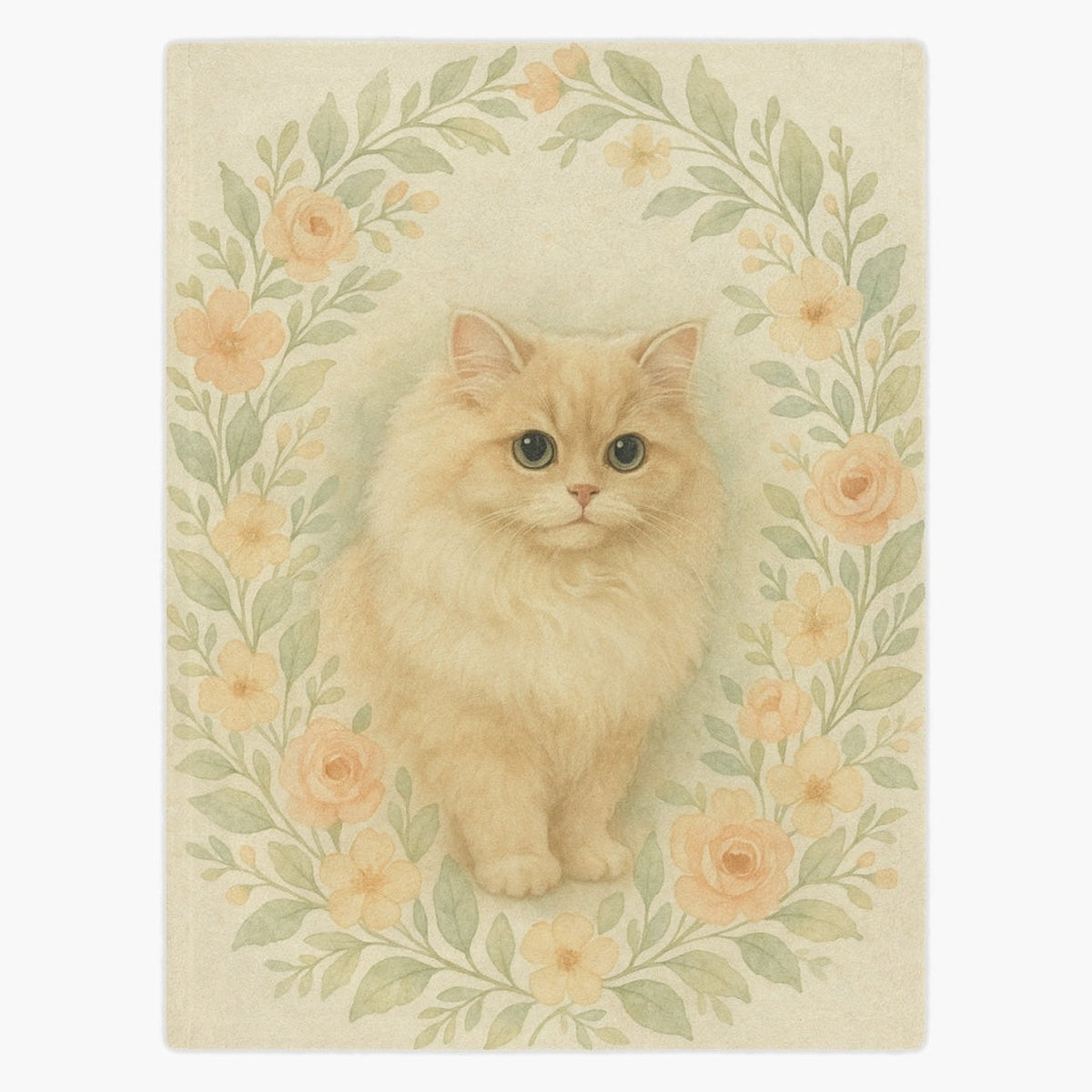 Cozy Floral Custom Pet Blanket