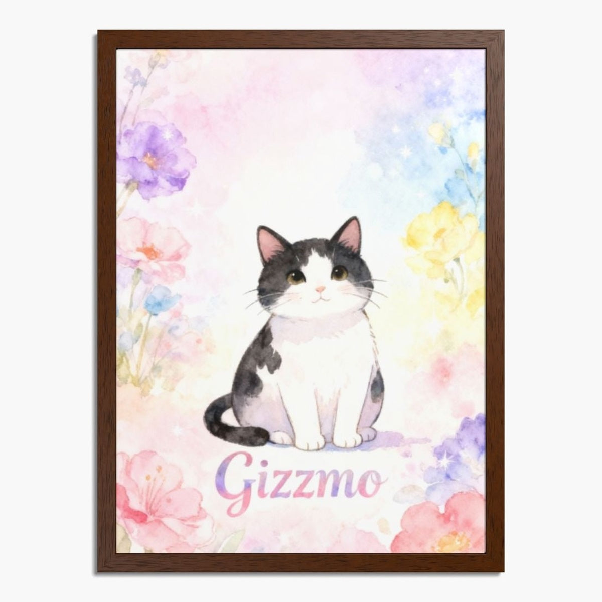Cartoon Watercolor Custom Pet Portrait