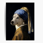 Pearl Earring Custom Pet Portrait