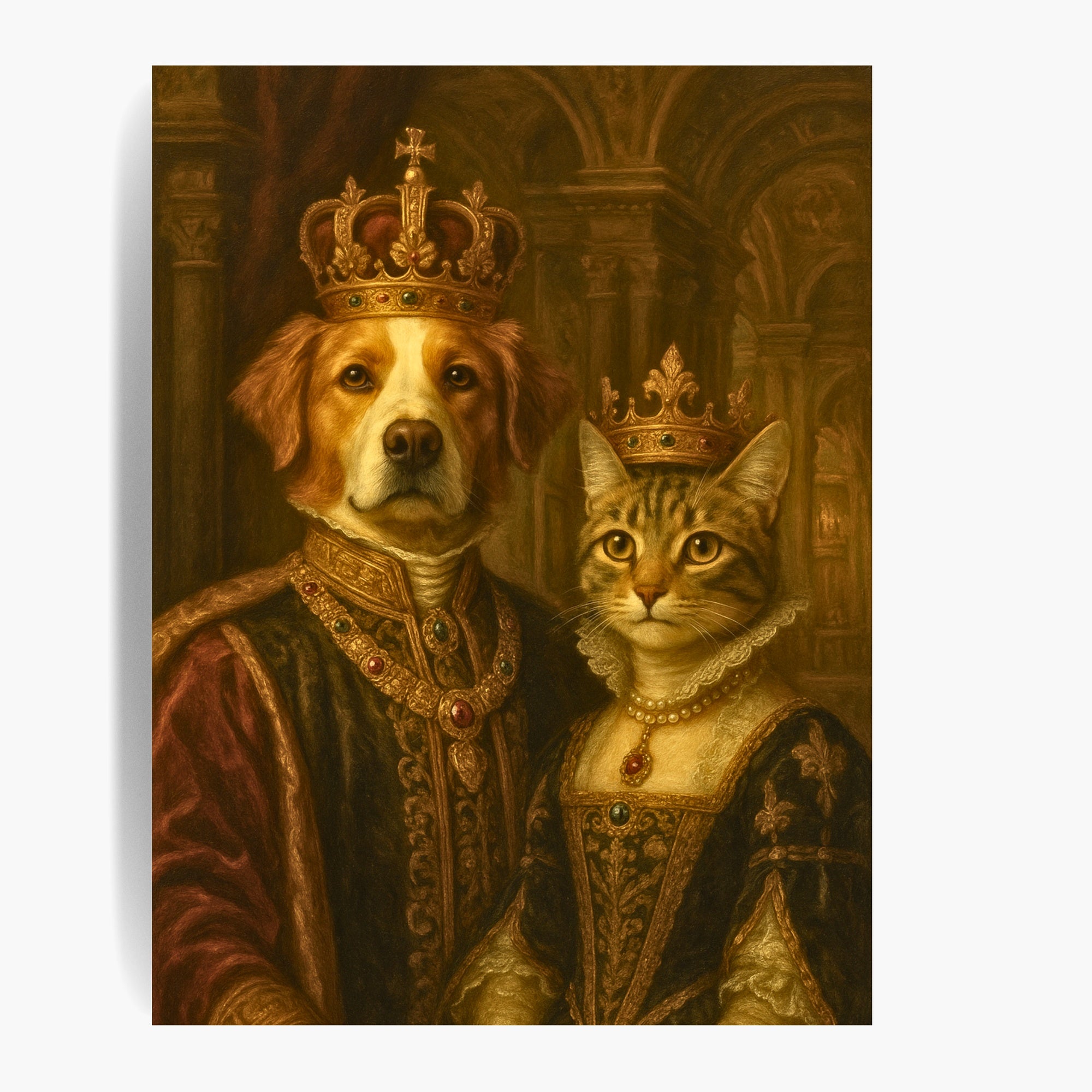 Vintage Royal Custom Two Pet Portrait