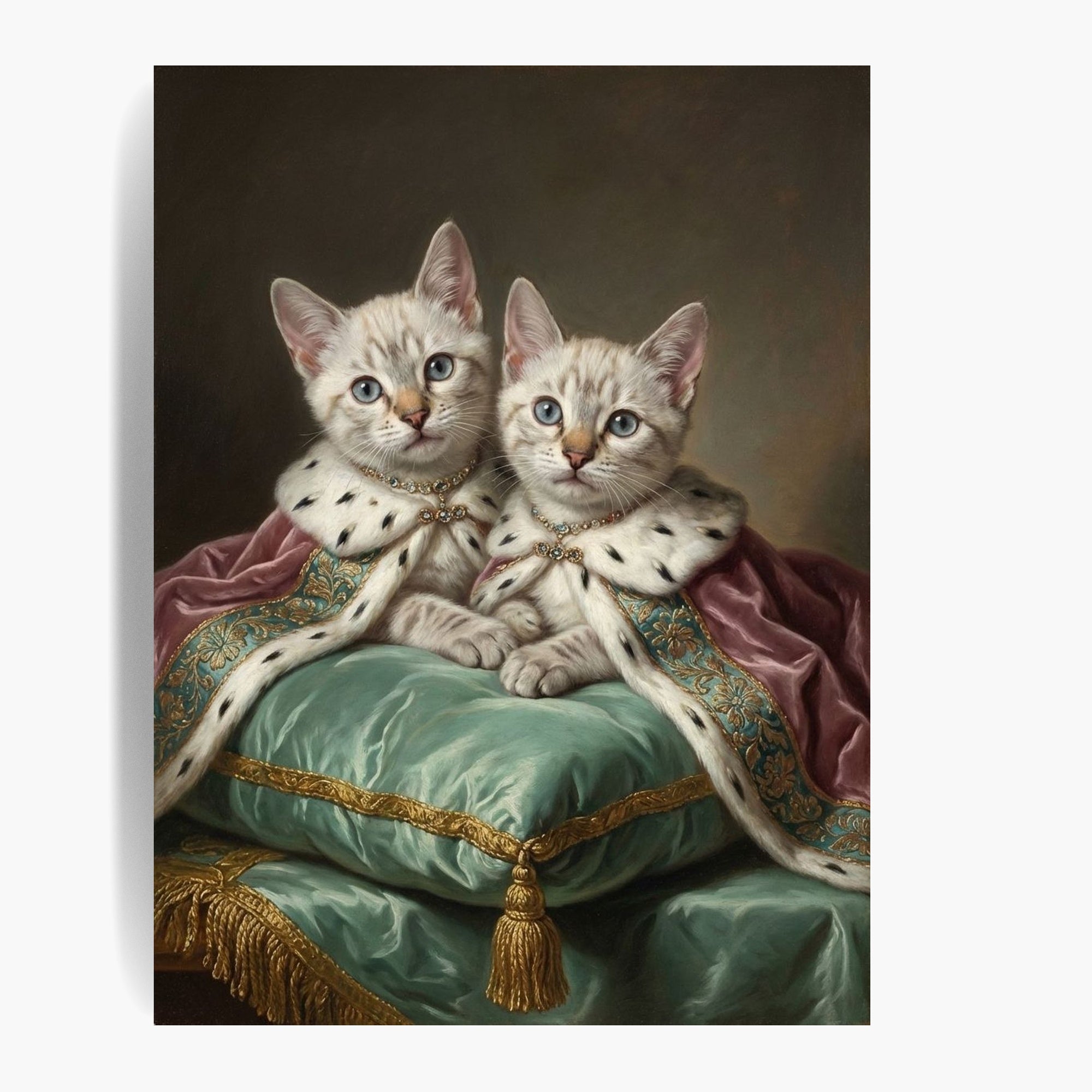 Aristocratic Custom Two Pet Portrait
