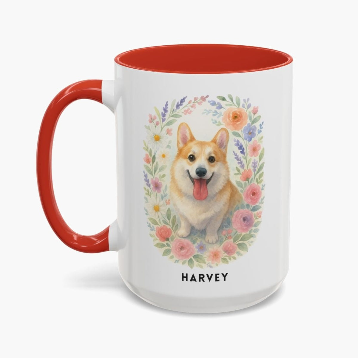 Custom Floral Pet Colorful Mug