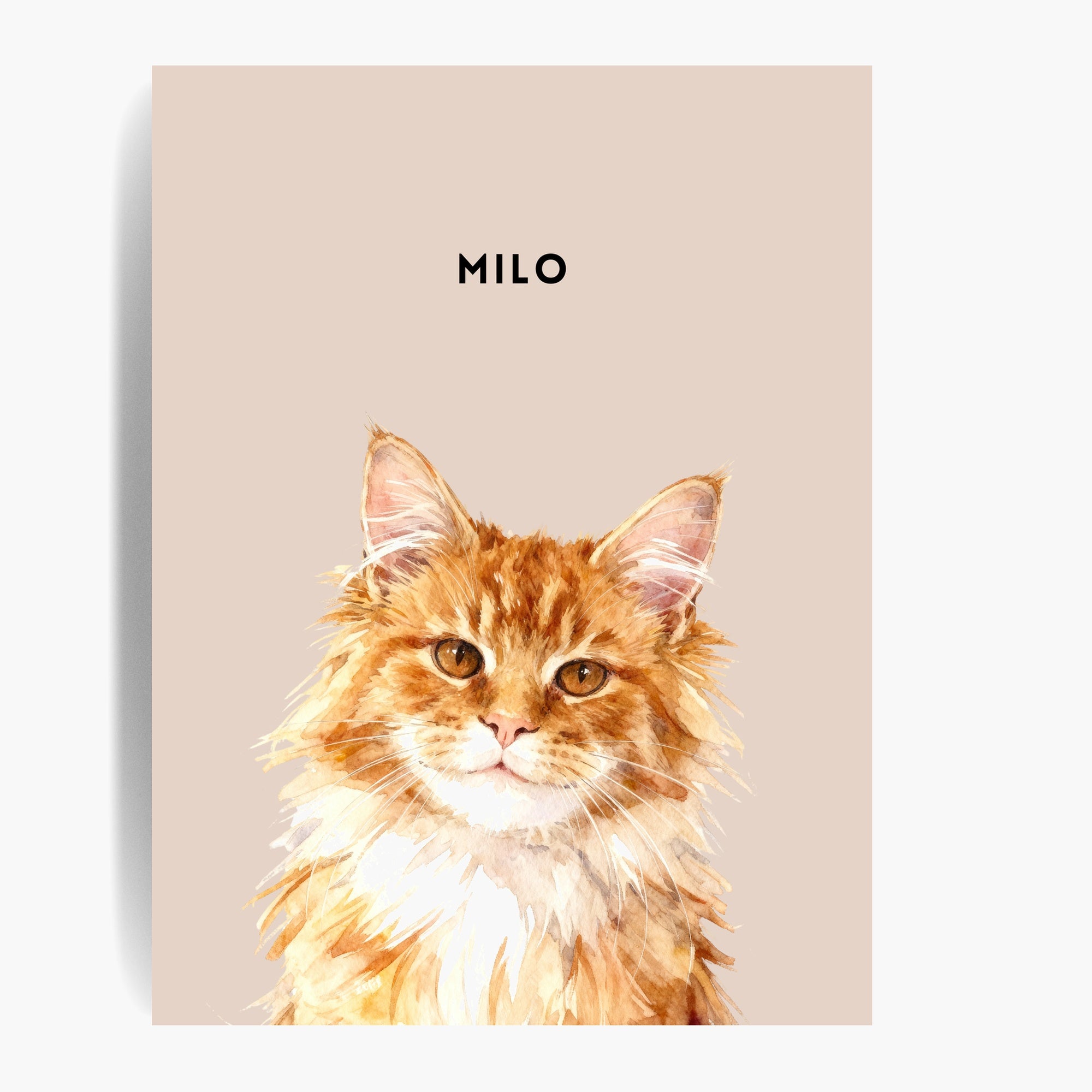 Custom Watercolor One Pet Portrait