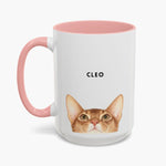 Custom Peeking Pet Colorful Mug