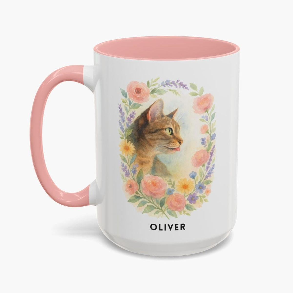 Custom Floral Pet Colorful Mug