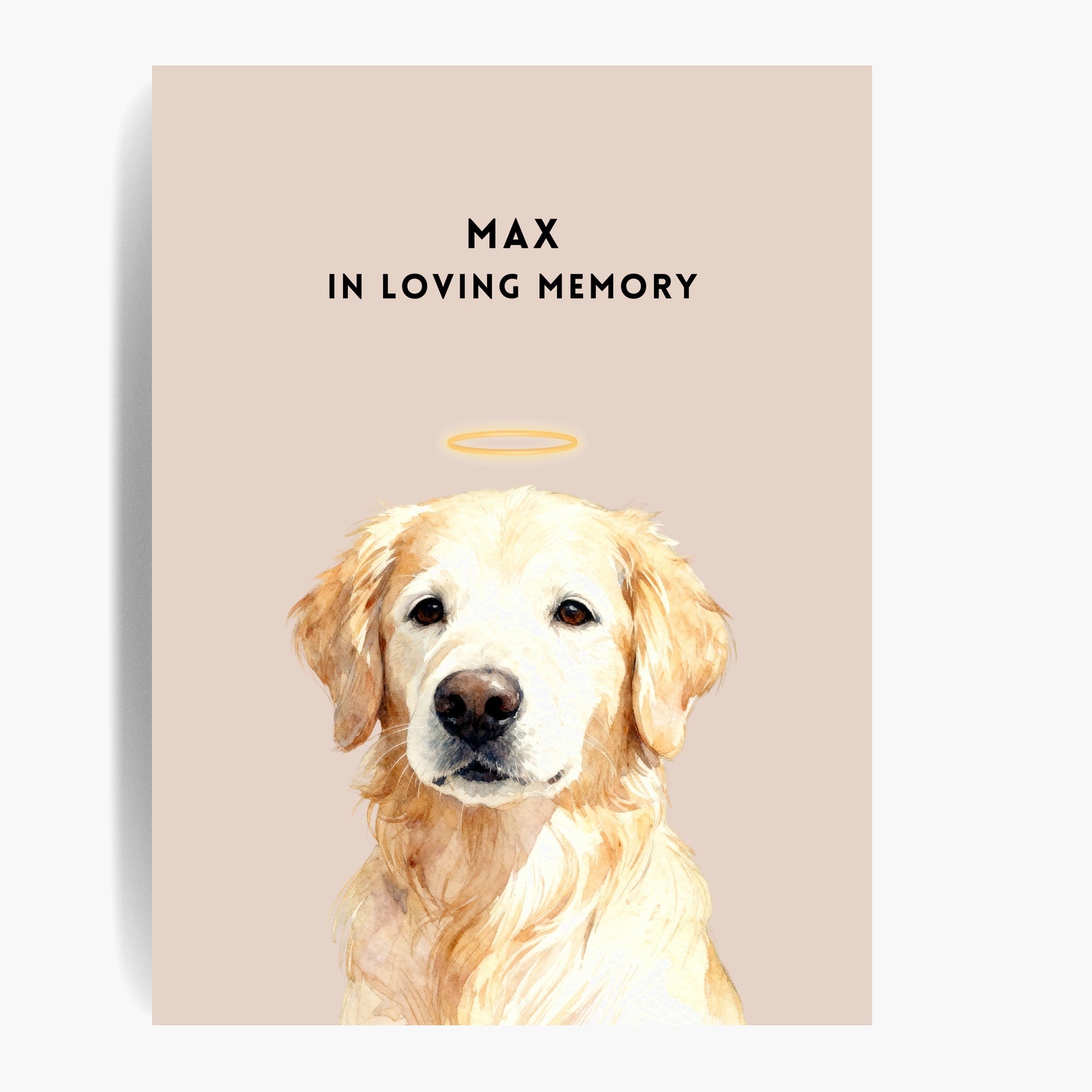 Custom Memorial Pet Portrait with Halo