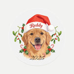 Santa Hat Pet Coaster (Booth) — Soft White