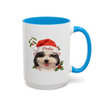 Santa Hat Colorful Mug 15 oz (Booth) — Light Blue