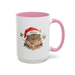 Santa Hat Colorful Mug 15 oz (Booth) — Pink