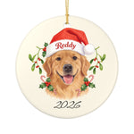 Santa Hat Pet Ornament (Booth) — Beige