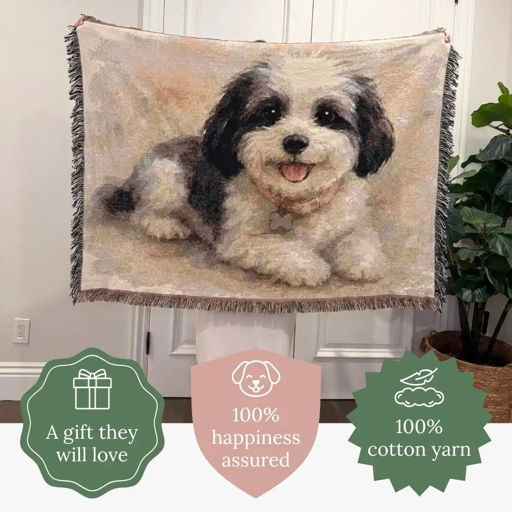Custom Relaxed Pet Woven Blanket
